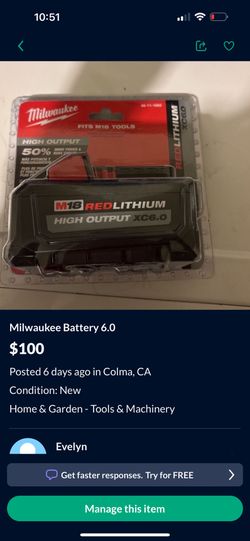 Milwaukee Battery 6.0
