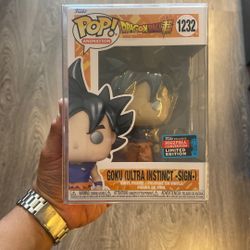 Funko Pop Goku Ultra Instinct Sign Toy Figure Funko 2022 Fall Convention 