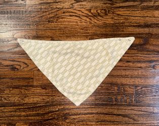 Kith Beige Monogram Box Logo Bandana Bib