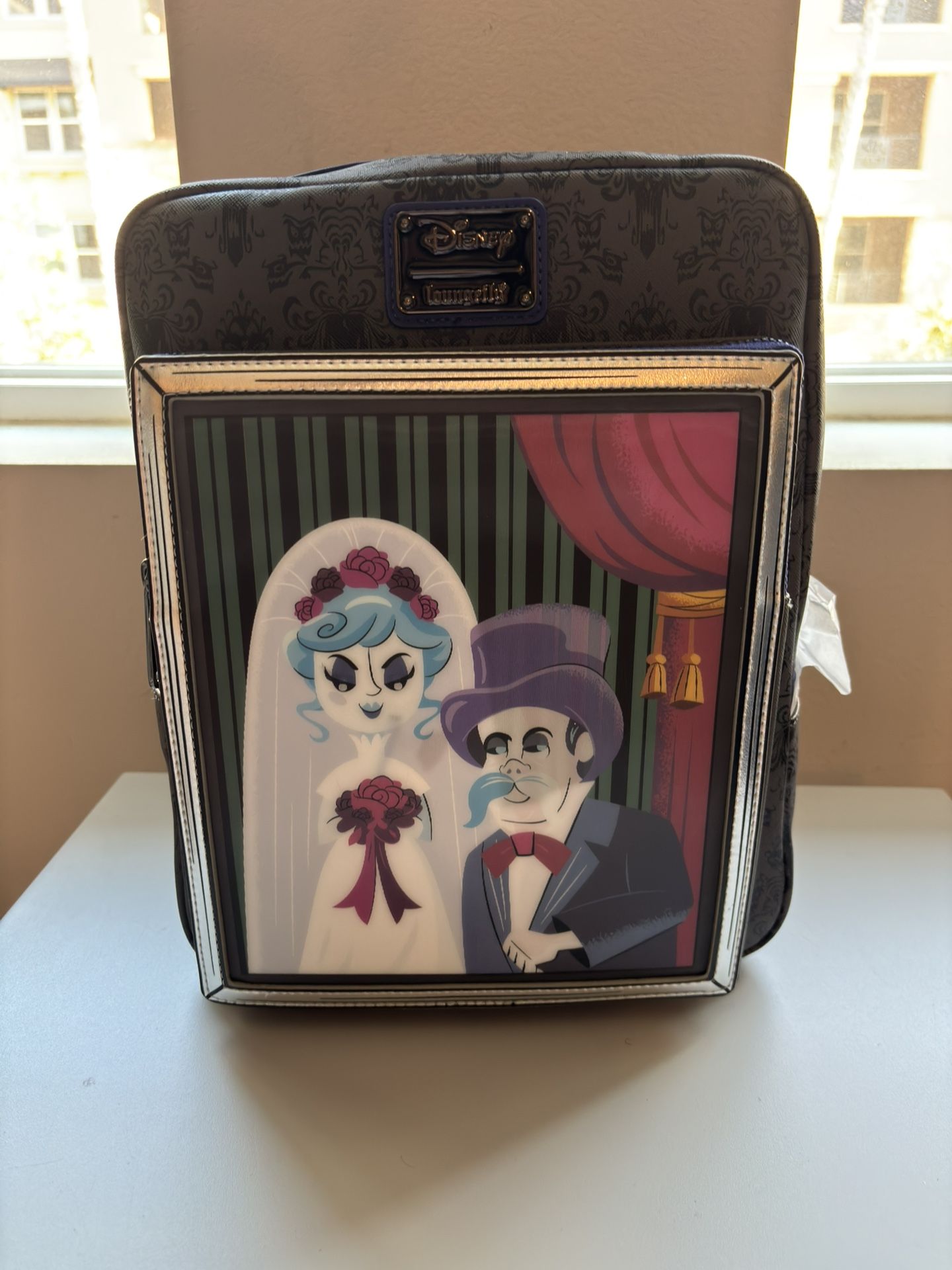 Loungefly Disney The Haunted Mansion Black Widow Bride Lenticular Backpack NWT