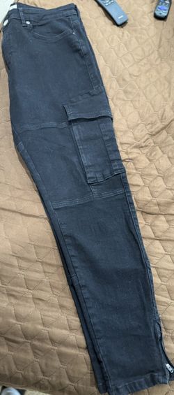 Zara Black Cargo Denim Jeans