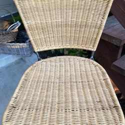 Rattan & Metal Bar  Stool / Chair