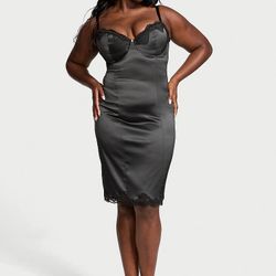 VICTORIA'S SECRET Wicked Satin Lace-Trim Slip Dress M, L & XL
