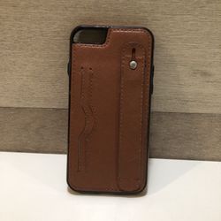 NEW iPhone Case Wallet for iPhone X, BROWN Soft PU Leather Back + Anti Scratch Soft Microfiber Lining with Adjustable Band Kickstand Anti-cho Protecti
