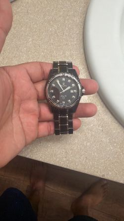 Men's Bulova Marine Star Diamond Accent Black IP Watch with Black Dial (Model: 98D107)