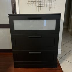 IKEA 3 Drawers Dresser Black / Dark Brown 