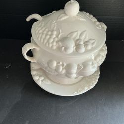 VTG Japan Signature White Footed  Soup Tureen