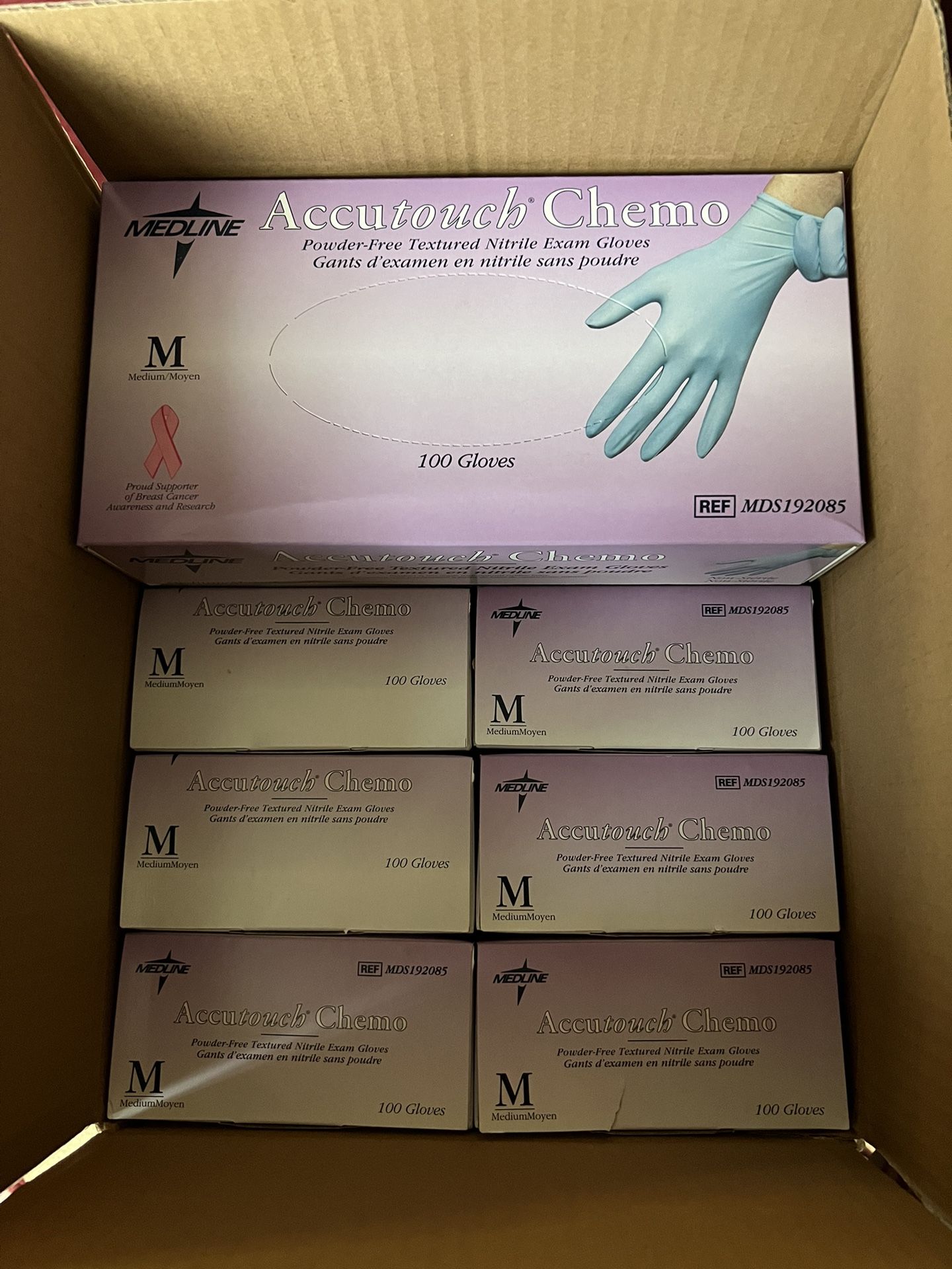 Medline Accutouch Chemo Nitrile Exam Gloves, PowderFree, LatexFree
