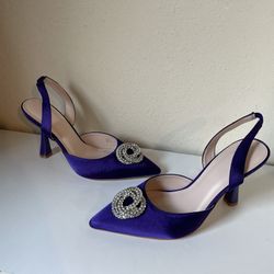 Purple Slingback Heels