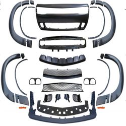 FOR 2015 2016 2017 2018 2019 2020 2021 2022 2023 DODGE CHALLENGER HELLCAT FRONT BUMPER & LIP & FENDER FLARES ASSEMBLY