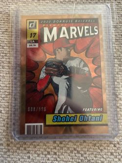 2022 Donnie’s marvels Othani /999 rare insert, not RC, Kobe, LeBron, jordan