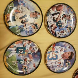 Set Of 4 Bradford Exchange Dan Marino Commemorative Collector Plates