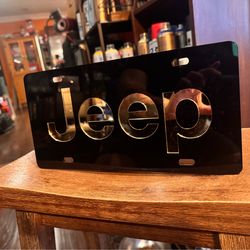 Jeep Emblem Front Plate Cover - USA - Hard Plastic