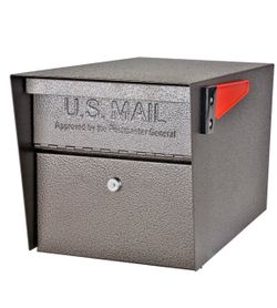 Mail Manager Locking Metal Large Mailbox Bronze