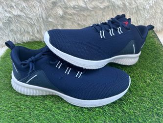 Men Fila Verso Navy Blue Knit Low-Top Sneakers Size 11