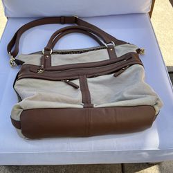 Banana Republic Canvas And Leather Bag 