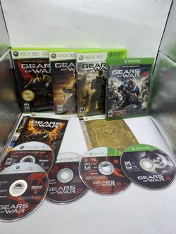 Gears of War 1 2 3 4 (Xbox 360, 2011) 4 Game Bundle - CIB Tested GOW