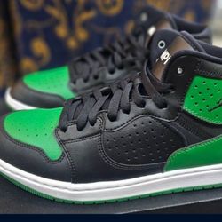 Nike air Jordan Access jump man black Aloe Verde White color size 9.5