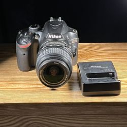 Nikon D3200 with lens and charger