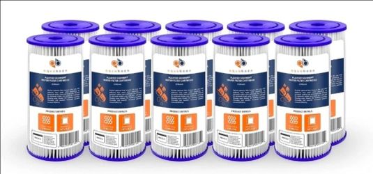 Aquaboon Pleated Sediment Water Filter Cartridge 5 Micron 10 Pack AB-1PL10BB5M