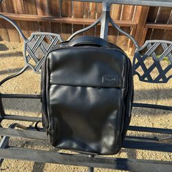 Lipault Leather Backpack