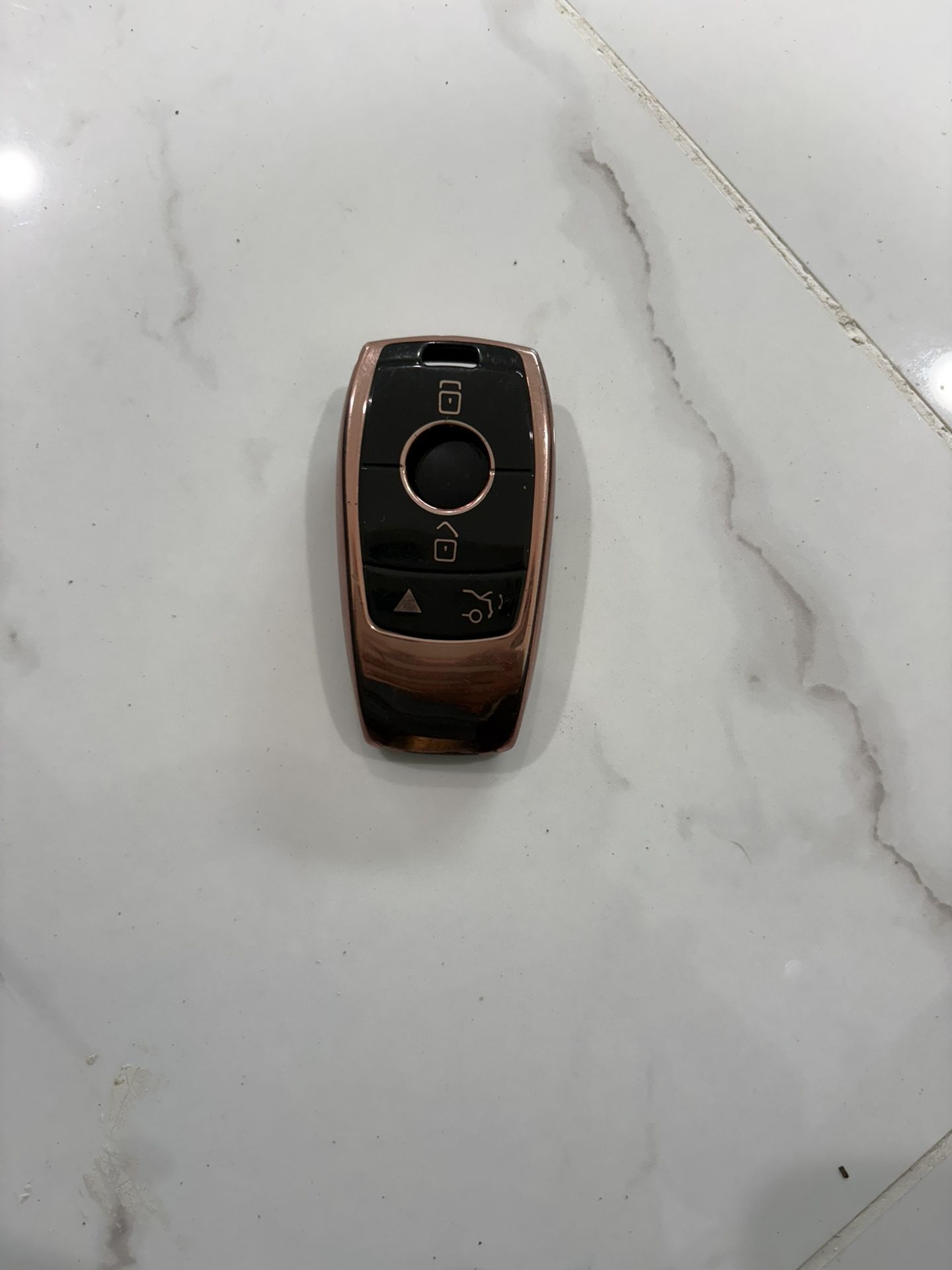 Rose Gold and Black Car Key Fob
