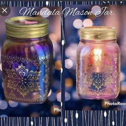 Mandala Mason Jar Warmer