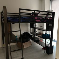 Full Size Bunk Bed With Desk