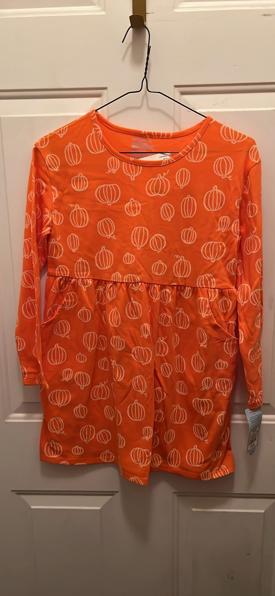 Orange Dress Size 8 With Pumpkins New With Tags