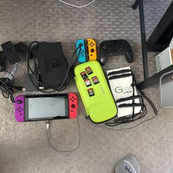 Nintendo Switch Bundle With Games And Free Glass Protector