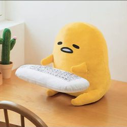 Mega Rare! GUDETAMA Let's Sit Together Plushy Mascot Kawaii Lazy Egg from JAPAN
