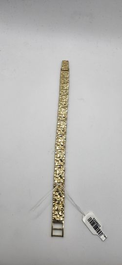 10kt Gold Nugget Bracelet 30.9G 7.75"