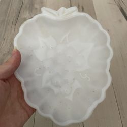 Milk / White Glass Dish. Antique