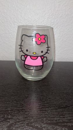NEW! Hello Kitty stemless wineglass