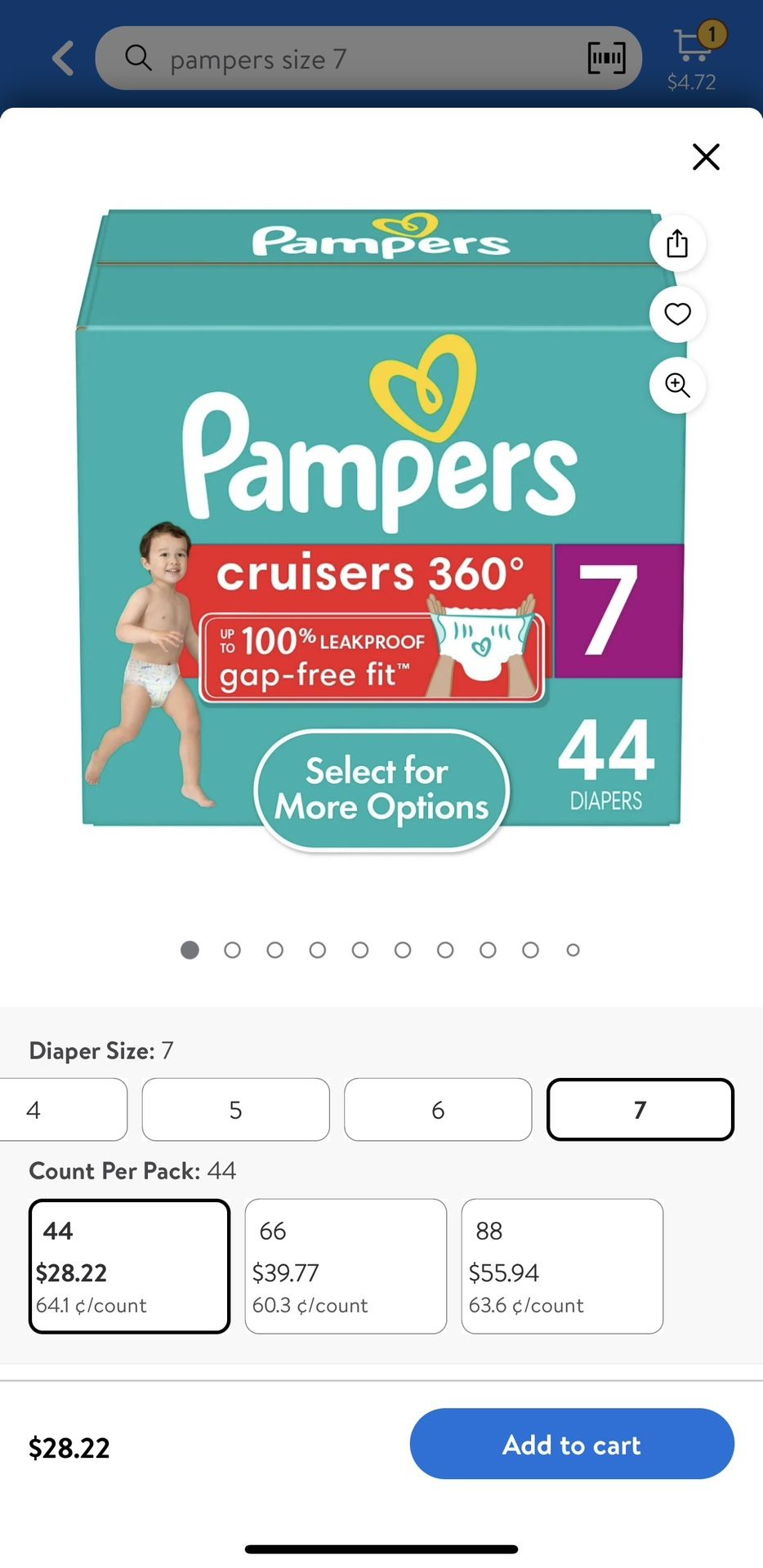 Pampers cruisers Size 7