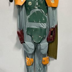 Star Wars Boba Fett Halloween Costume Adults XL With Mask And Belt Complete 