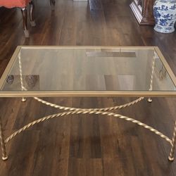 Metal And Glass Coffee Table