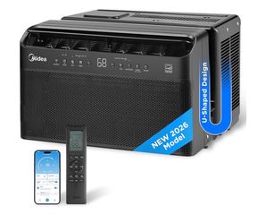 Midea 6,000 BTU U Shaped Window Air Conditioner, Cools up to 250 Sq Ft