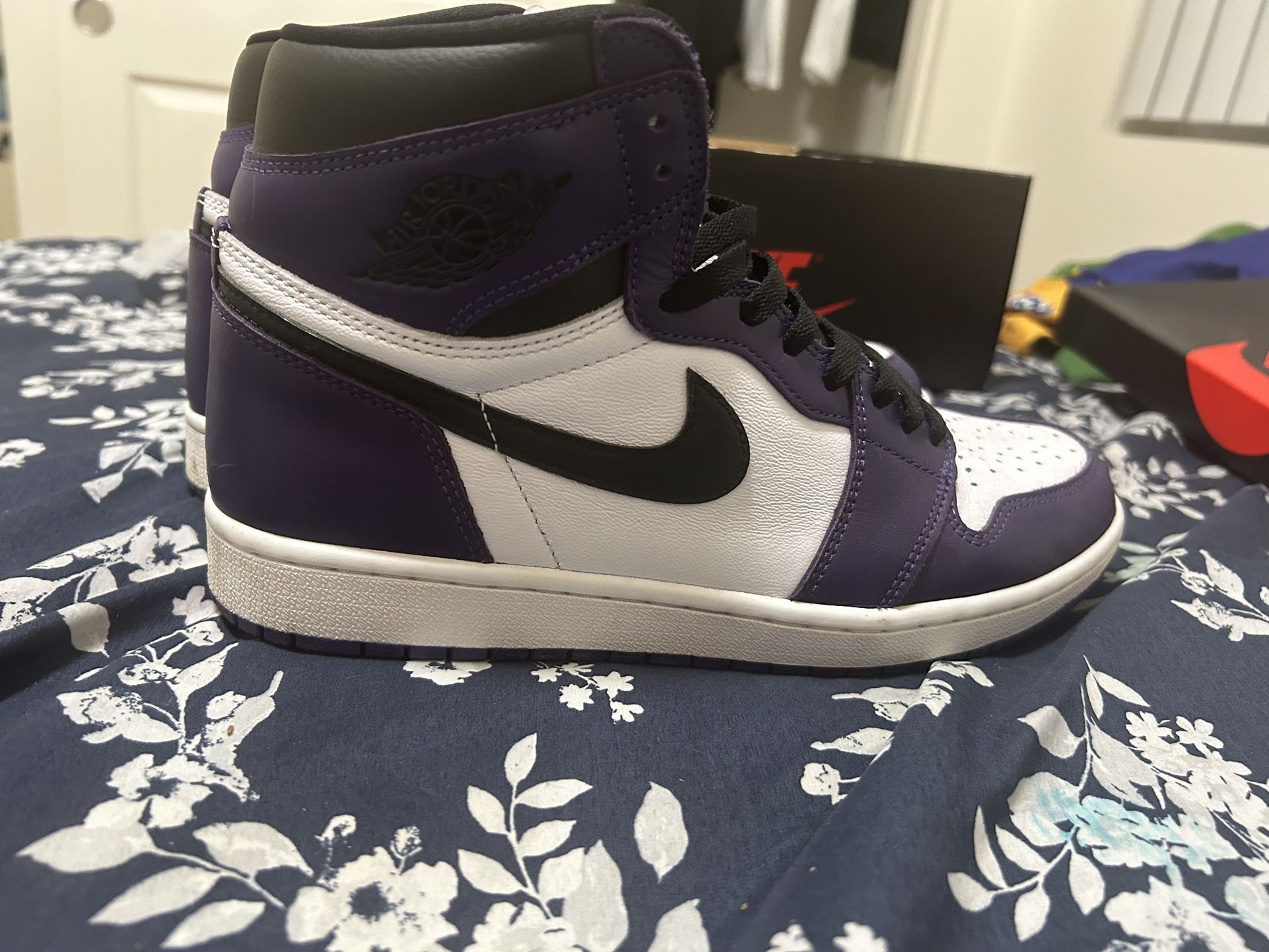 jordan 1 court purple size 10