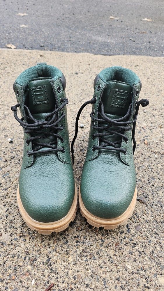 FILA EDGEWATER US 4.5, UK 3.5 Synthetic Leather Green Boots