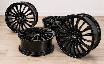 22” infiniti Q56 Q80 Armada gloss black wheels rims