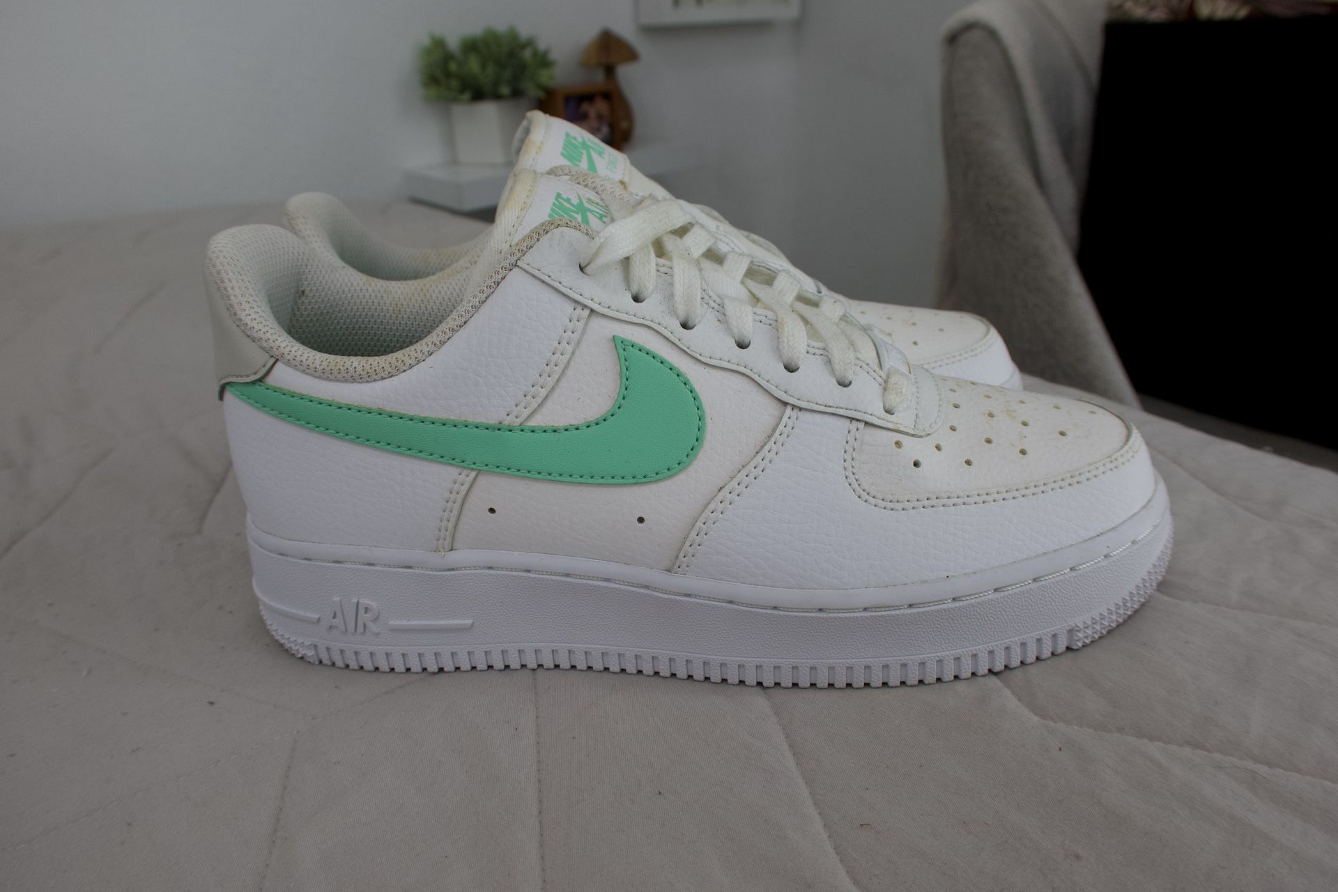 Mint/ White Air Forces 
