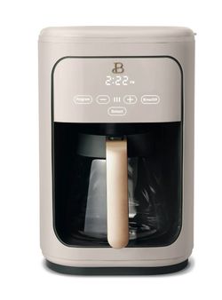 Beautiful 14-Cup Programmable Drip Coffee Maker with Touch-Activated Display, Porcini Taupe