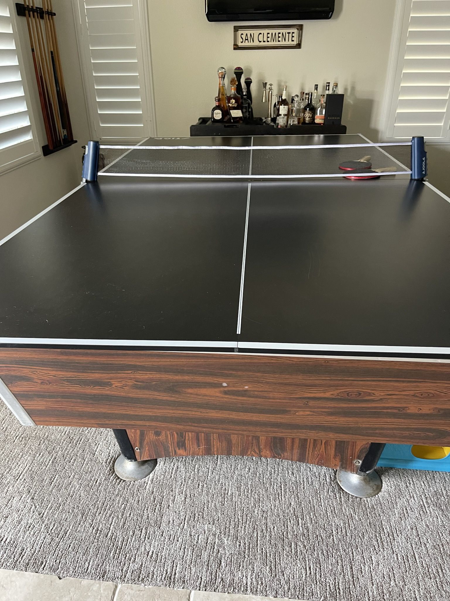 Bar Style Pool Table W/ Ping Pong Topper for Sale in San Clemente, CA