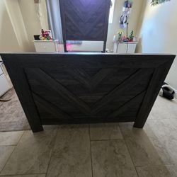 Grey Bedframe With Box spring 