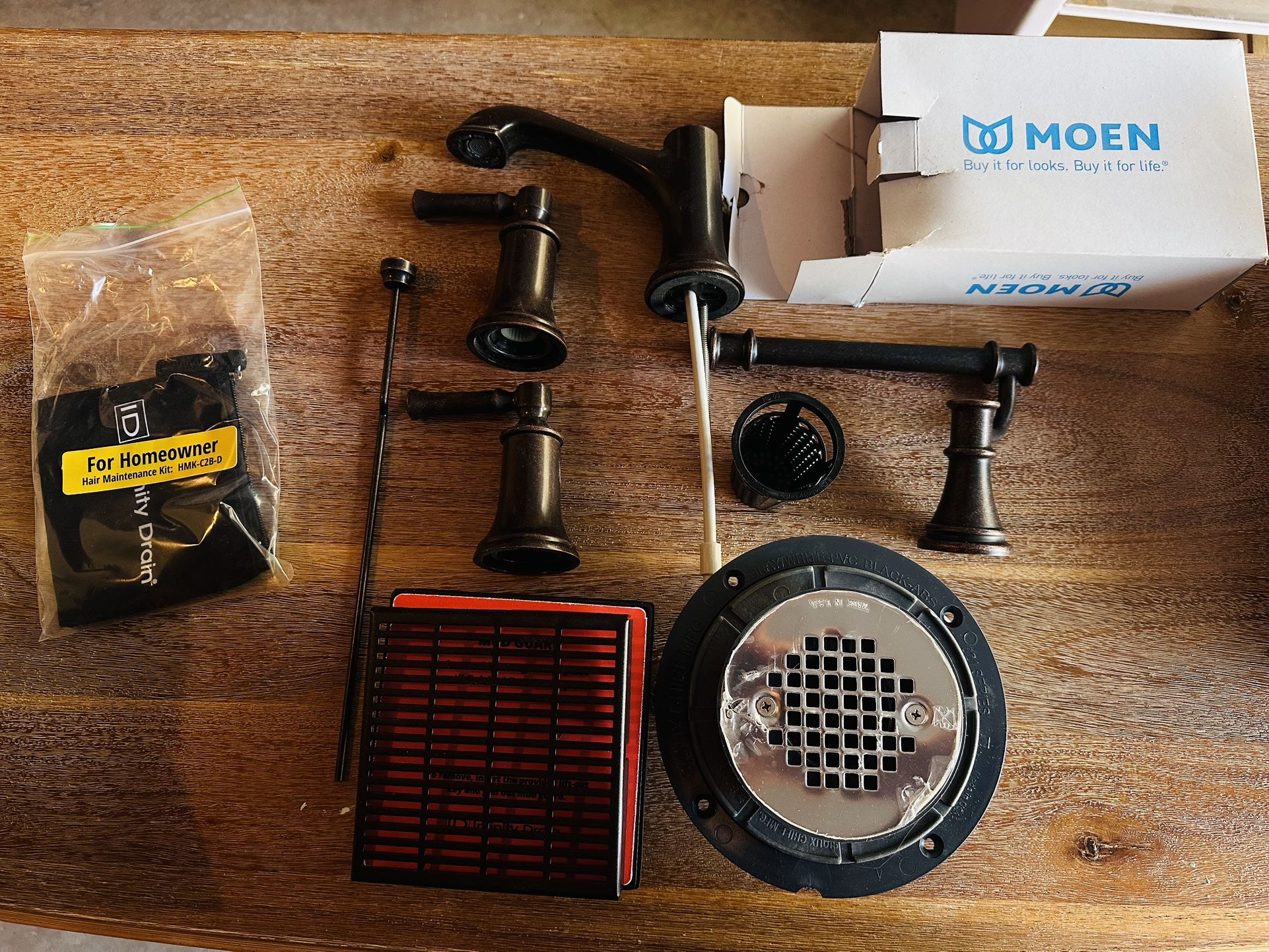 NEW Oil RUBBED Bronze Faucet, Drain, and TP Holder