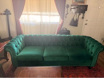 Emerald green couch