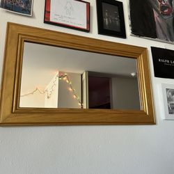 Gold Painted Wood Framed Mirror 