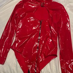Latex Red Bodysuit 2xl