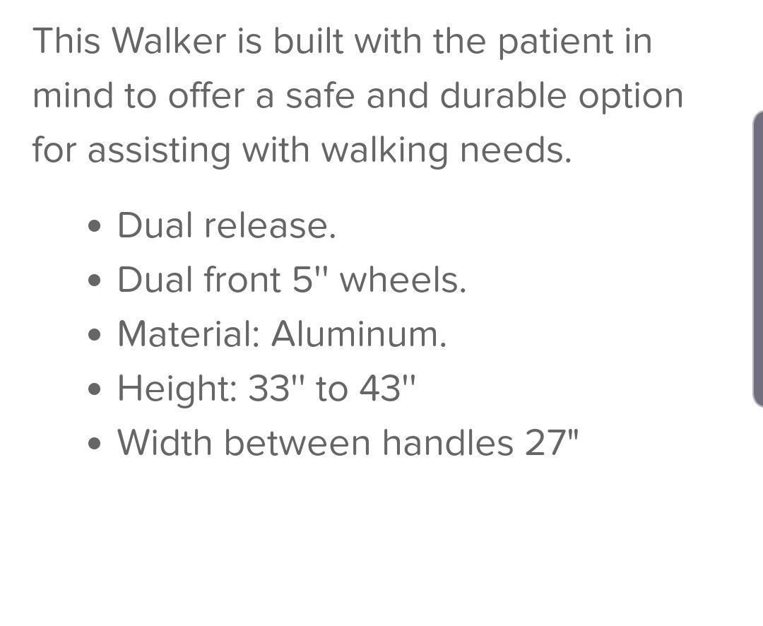 Cardinal health Heavy duty folding walker